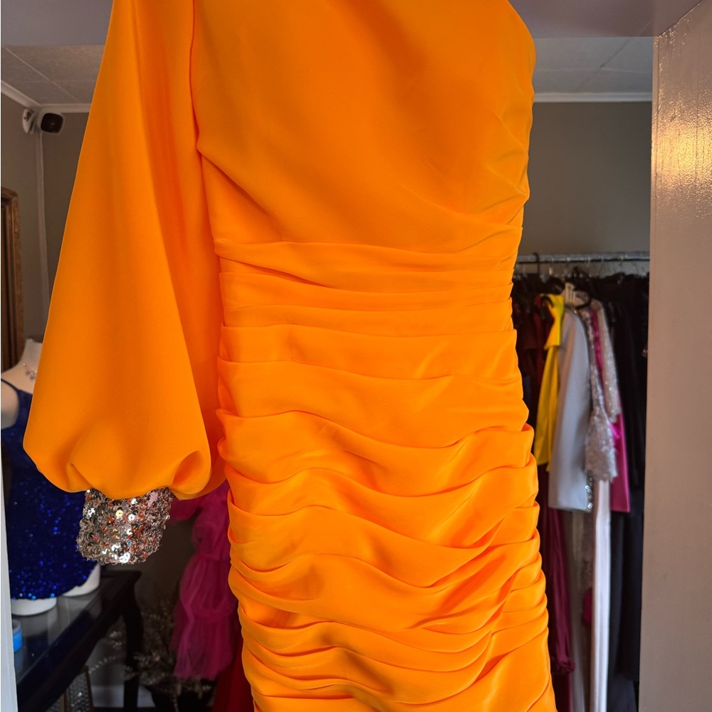 Elegant Orange Sherri Hill Dress